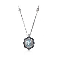 Collana in oro con Acquamarina Brasiliana AAA (CIRARI)