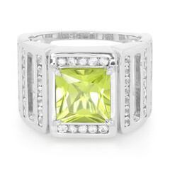 Anello in oro con Peridoto Kashmir
