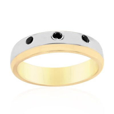 Anello da uomo in argento con Spinello Nero