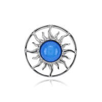 Ciondolo in argento con Ambra Blu Colombiana