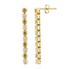 Orecchini in argento con Peridoto della Birmania