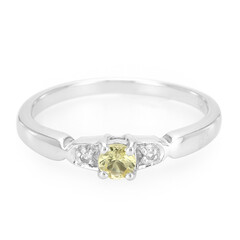 Anello in argento con Danburite Giallo Neon