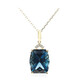 Collana in oro con Topazio Blu Londra (CIRARI)