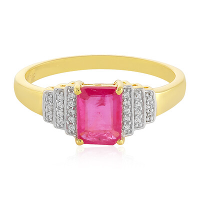 Anello in argento con Zaffiro Rosa del Madagascar