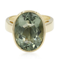 Anello placcato in oro con Ametista Verde  Esperanza