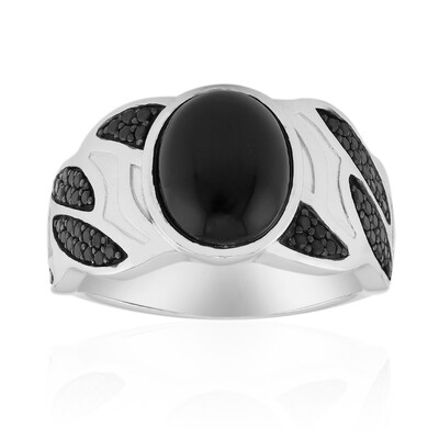 Anello in argento con Onice Nero