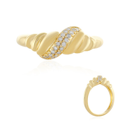 Anello in argento con Diamante I4 (J)