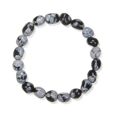 Bracciale con Ossidiana Fiocco di Neve