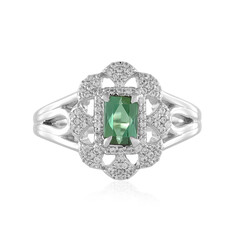 Anello in argento con Tormalina Verde di Benedito