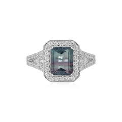 Anello in argento con Fluorite Bicolore
