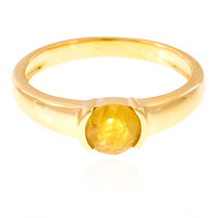 Anello in argento con Zaffiro Giallo del Madagascar