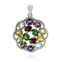 Ciondolo in argento con Rodolite