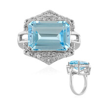 Anello in argento con Topazio Blu Cielo