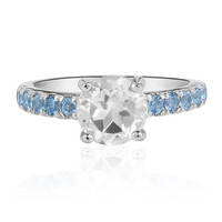 Anello in argento con Topazio Bianco