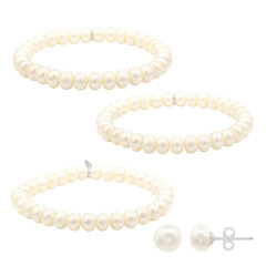Parure in argento con Perla di Acqua Dolce (TPC)