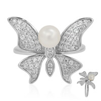 Anello in argento con Perla di Acqua Dolce