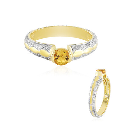 Anello in argento con Citrino