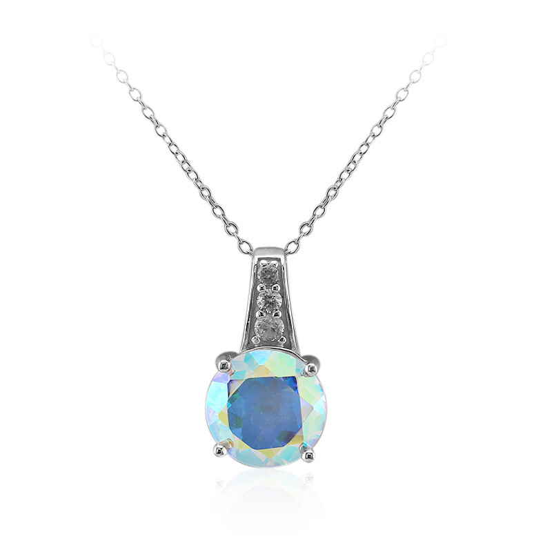 Collana Ipanema Maré, Con Pendente Degradé, In Oro, Quarzo Rutilato Madreperla E Amazzonite