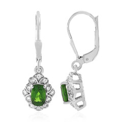 Orecchini in argento con Diopside Russo