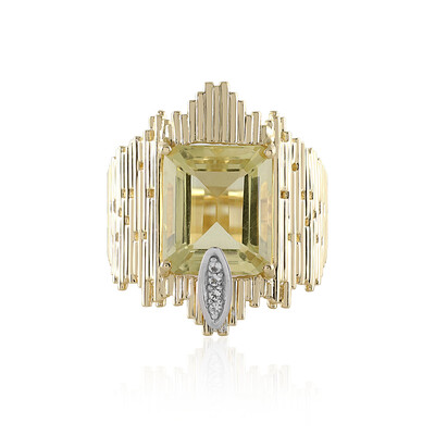 Anello in argento con Quarzo Limone