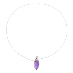 Collana girocollo in argento con Ametista