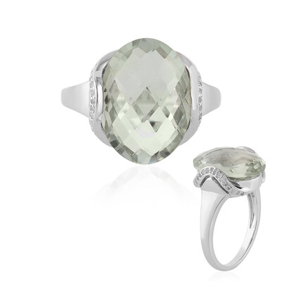 Anello in argento con Ametista Verde