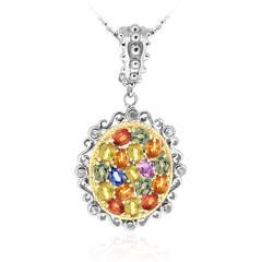 Collana in argento con Zaffiro Fancy (Dallas Prince Designs)