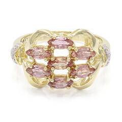 Anello in oro con Zaffiro Padparadscha (non riscaldato) (AMAYANI)