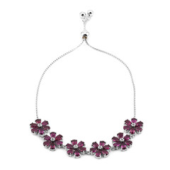 Bracciale in argento con Rodolite