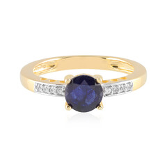 Anello in argento con Zaffiro Blu del Madagascar