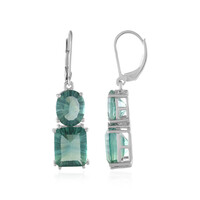 Orecchini in argento con Fluorite Verde