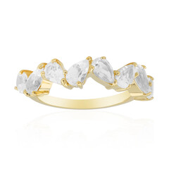 Anello in argento con Topazio Bianco