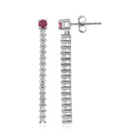 Orecchini in argento con Rubellite