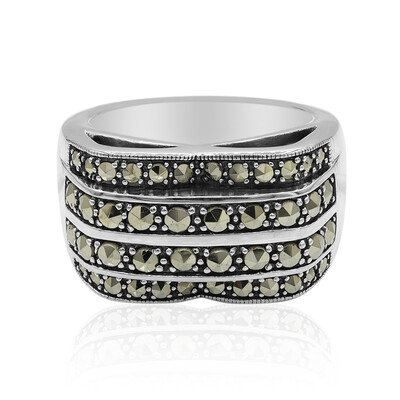 Anello in argento con Marcassite