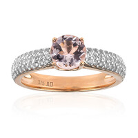 Anello in oro con Berillo Rosa non riscaldato