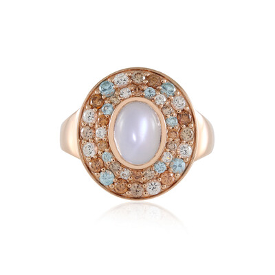 Anello in argento con Pietra di Luna Bianca (KM by Juwelo)