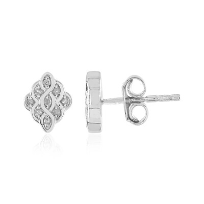 Orecchini in argento con Diamante I2 (I)
