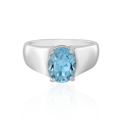 Anello in argento con Topazio Blu Cielo