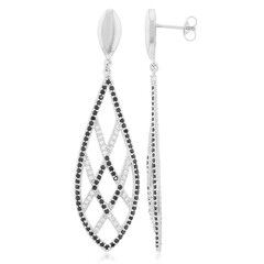 Orecchini in argento con Spinello Nero