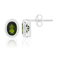 Orecchini in argento con Diopside Russo