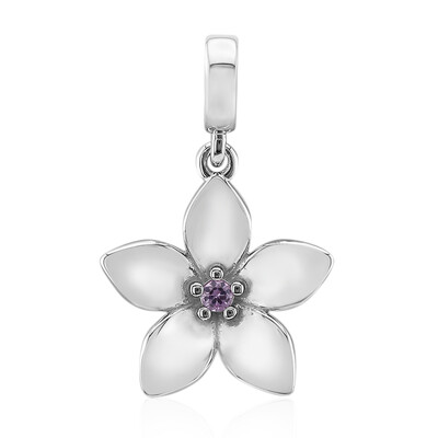 Charm in argento con Zaffiro Rosa (Annette)