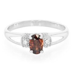 Anello in argento con Zircone Arancio Mashewa