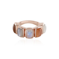 Anello in argento con Pietra di Luna Bianca (KM by Juwelo)