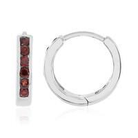 Orecchini in argento con Zircone Rosso