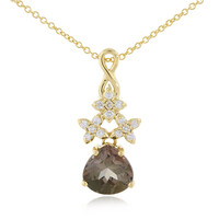 Collana in oro con Tormalina Neon della Nigeria (AMAYANI)