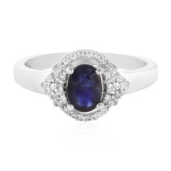 Anello in argento con Zaffiro Blu del Madagascar