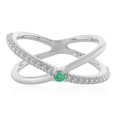 Anello in argento con Smeraldo Colombiano