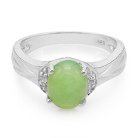 Anello in argento con Crisoprasio Imperiale