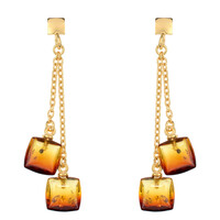 Orecchini in argento con Ambra Sunrise Baltica