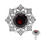 Anello in argento con Granato Mozambico